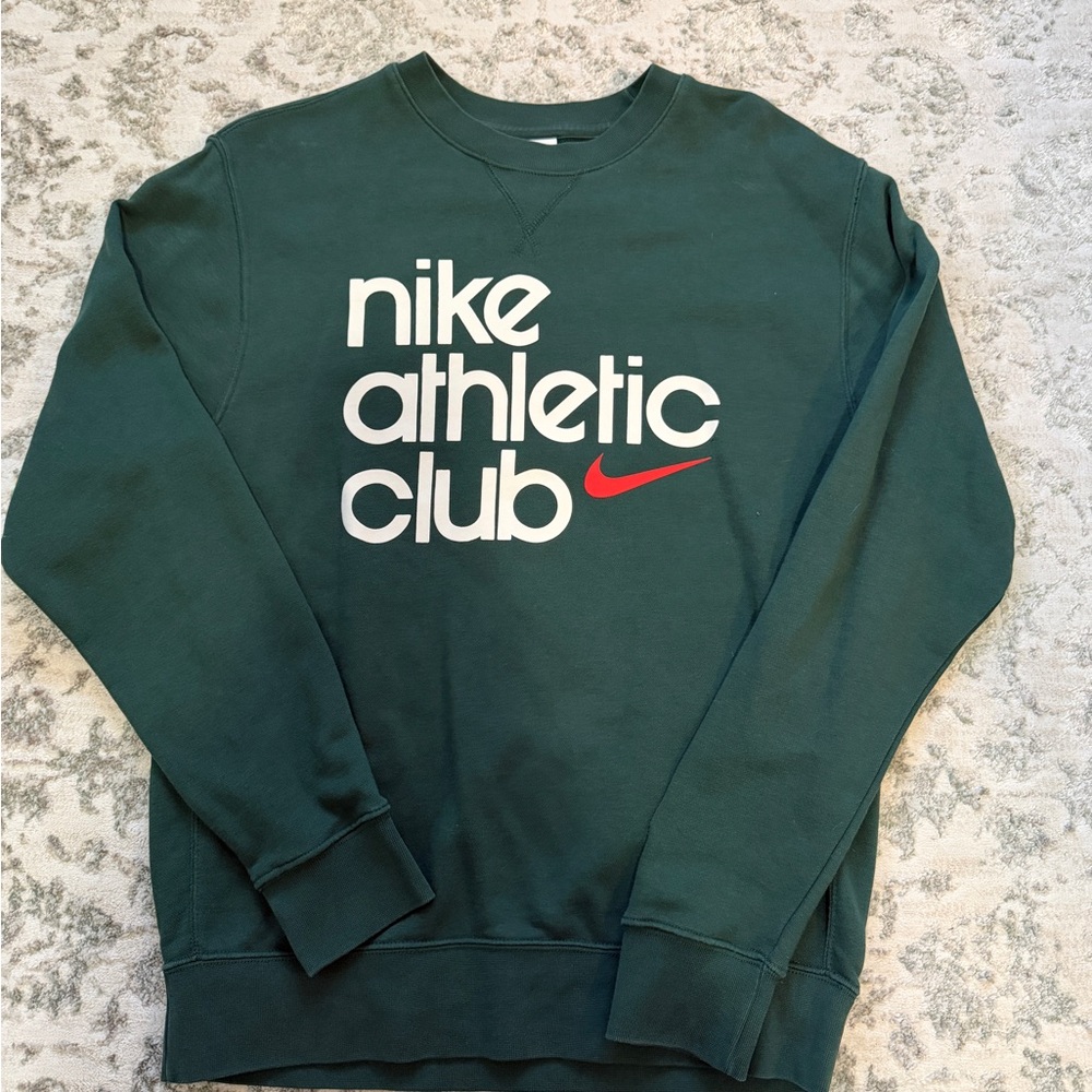 Nike Men's Dark Green Crewneck Sweater